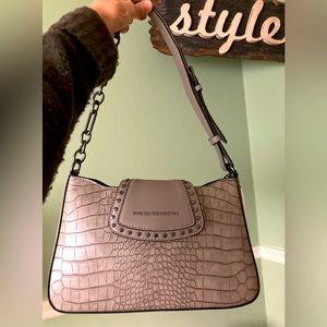 French Connection Taupe Shoulder Bag Purse